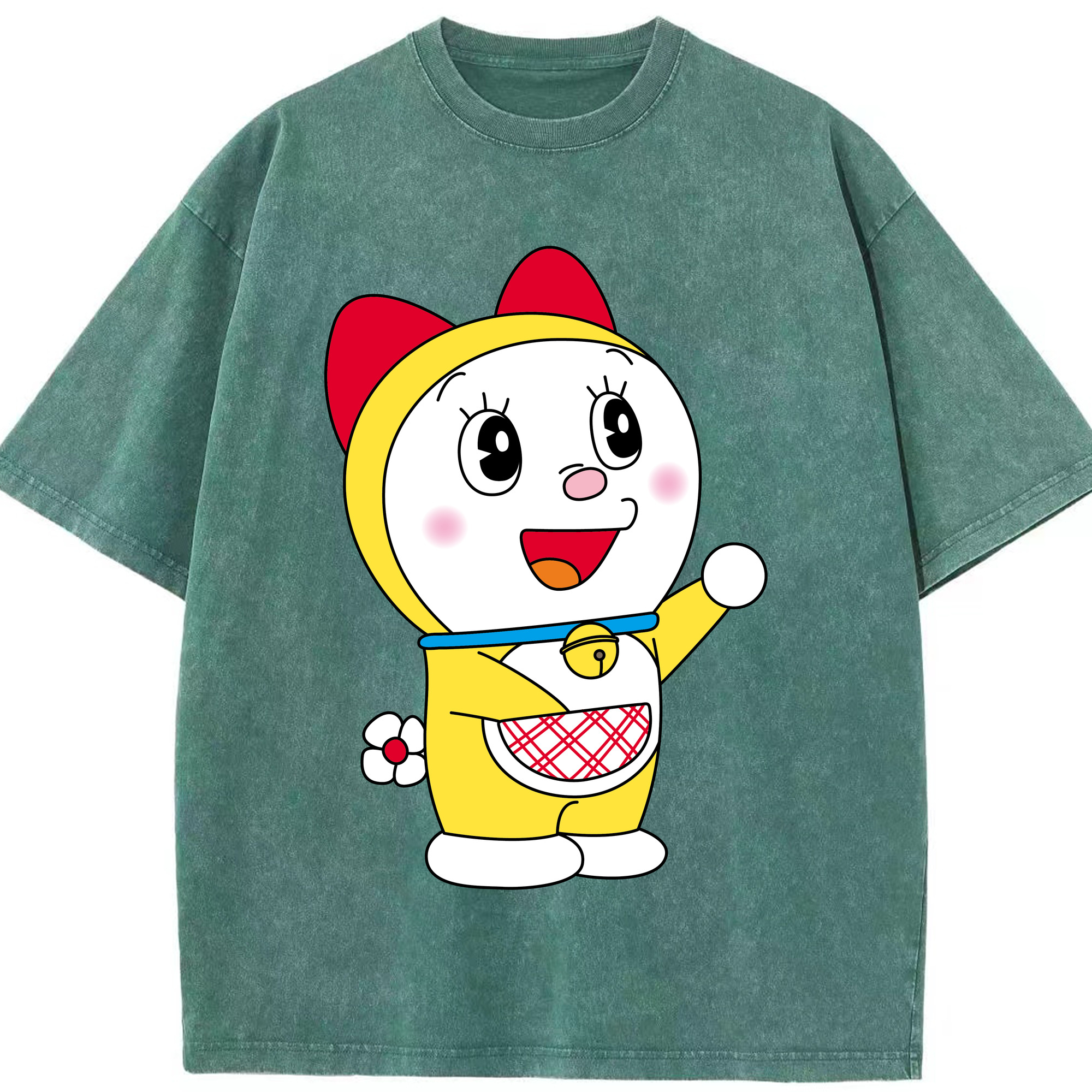 （画像用） ドラえもん ドラミ Doraemon Dorami 綿100% ヴィンテージ風 半袖Tシャツ（フロントプリント）